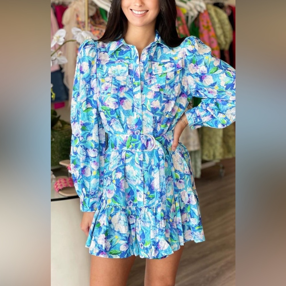 Multi Color Elliatt belted Mini DressSMALL